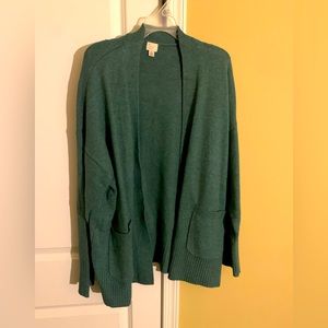 Dark teal, XXL sweater cardigan. Never worn